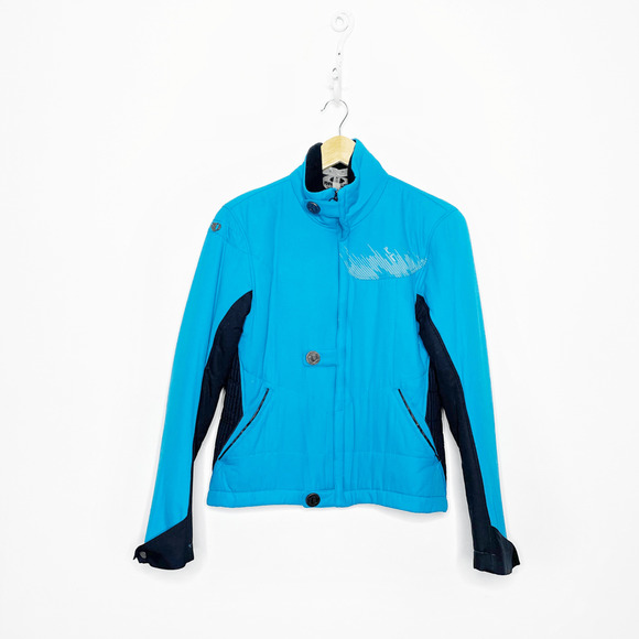 PEARL IZUMI Bellinger cycling jacket blue primaloft insulation soft shell puffer - Picture 1 of 6
